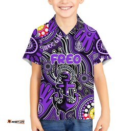 Personalised NAIDOC Week 2024 Fremantle Dockers Freo Hawaiian Shirt Australian Aboriginal Hand Painting