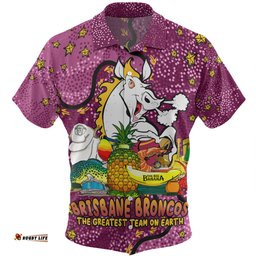 Brisbane Broncos Custom Hawaiian Shirt - Australian Big Things Hawaiian Shirt