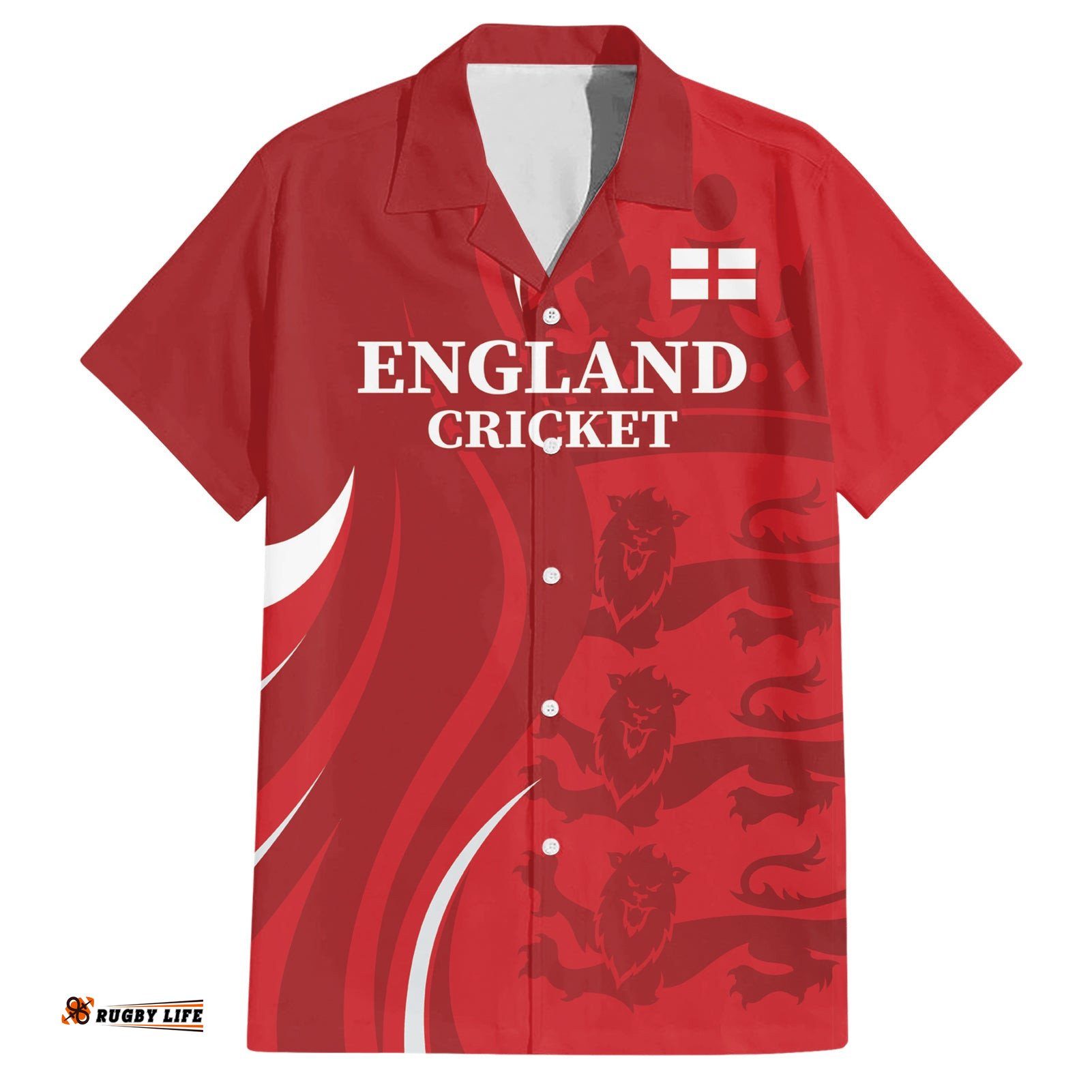 Custom England Cricket Hawaiian Shirt 2024 World Cup Go Champions