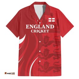Custom England Cricket Hawaiian Shirt 2024 World Cup Go Champions