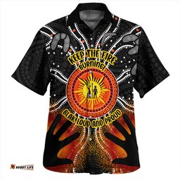 Australia Hawaiian Shirt Naidoc Week Aboriginal Pattern Hand Symbols