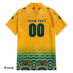 Personalised Australia Matildas Hawaiian Shirt Tillies Aboriginal Simple Yellow