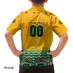 Personalised Australia Matildas Hawaiian Shirt Tillies Aboriginal Simple Yellow