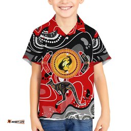 Aboriginal Flag Style Dot Art And Abstract Kangaroo Hawaiian Shirt