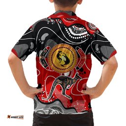 Aboriginal Flag Style Dot Art And Abstract Kangaroo Hawaiian Shirt