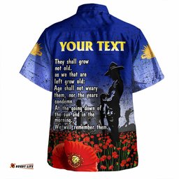 Australia Anzac Day Hawaiian Shirt - Anzac Lest We Forget Poppy Flag Hawaiian Shirt