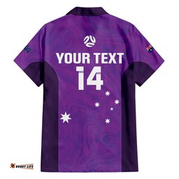Custom Australia Soccer Hawaiian Shirt Matildas Go Champions Purple