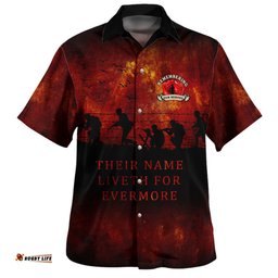Australia Hawaiian Shirt - Anzac Day Their Name Liveth For Evermore Dark Grunge Style