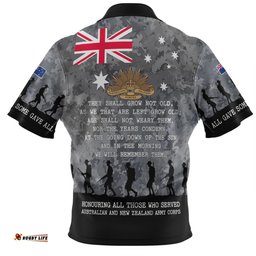 Australia Anzac Day Hawaiian Shirt - Australia and New Zealand Warriors All gave some Some Gave All Black Hawaiian Shirt