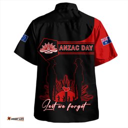 Australia Hawaiian Shirt Anzac Day Army And Soldiers Style