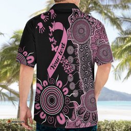 Personalised Aboriginal Ribbons Hawaiian Shirt Beautiful Butterflies Breast Cancer Awareness