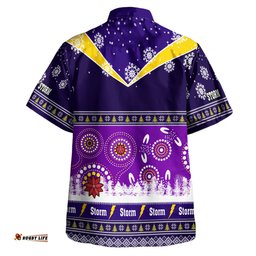 Melbourne Storm Christmas Hawaiian Shirt - Custom Melbourne Storm Ugly Christmas And Aboriginal Patterns Hoodie