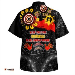 Australia Hawaiian Shirt Aboriginal Indigenous Naidoc Week Dreamtime Dot Painting With Flag