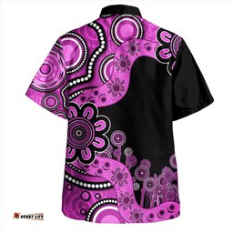 Australia Hawaiian Shirt Aboriginal Indigenous Dot Painting Pink