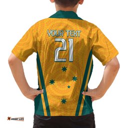 Custom Australia Rugby Hawaiian Shirt Wallabies Mascots Sporty Version