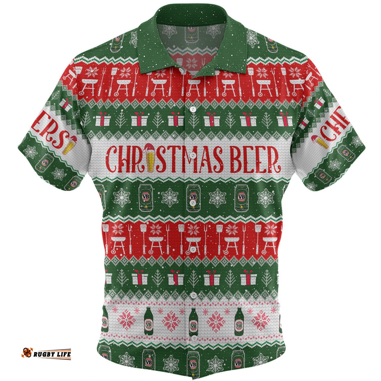 Australia Christmas Custom Hawaiian Shirt - Ugly Christmas Beer Hawaiian Shirt