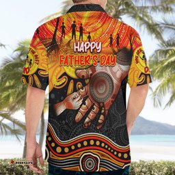 Personalised Happy Father's Day Hawaiian Shirt Best Dad Australia Aboriginal