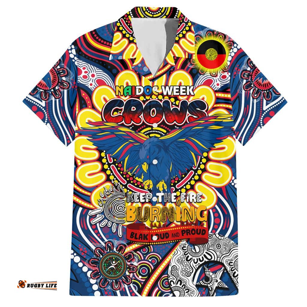 Custom Adelaide Crows NAIDOC Week 2024 Hawaiian Shirt Mascot Football