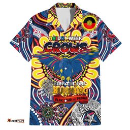 Custom Adelaide Crows NAIDOC Week 2024 Hawaiian Shirt Mascot Football