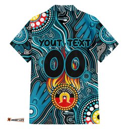 Personalised NAIDOC Week 2024 Port Adelaide Power Hawaiian Shirt Australian Aboriginal Hand Painting