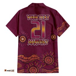 Custom QLD Maroons Cane Toad Blooded Aboriginal Inspired Hawaiian Shirt