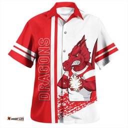 St. George Illawarra Dragons Hawaiian Shirt - St. George Illawarra Dragons Mascot Quater Style