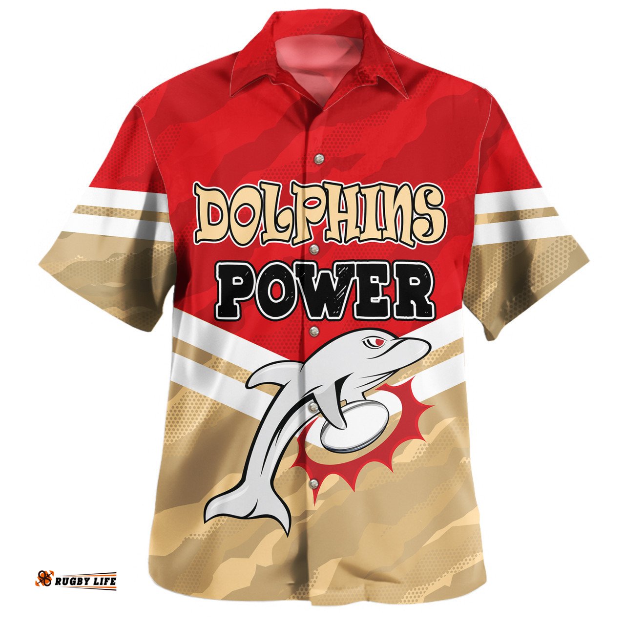 Redcliffe Dolphins Custom Hawaiian Shirt - I Hate Being This Awesome But Redcliffe Dolphins Hawaiian Shirt