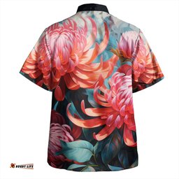 Australia Waratah Hawaiian Shirt - Waratah Oil Painting Abstract Ver5 Hawaiian Shirt