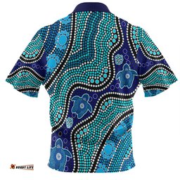 Australia Turtles Aboriginal Custom Hawaiian Shirt - Dreamtime River And Turtles Dot Art Painting Hawaiian Shirt