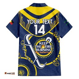 Custom NRL Cowboys NAIDOC Week Hawaiian Shirt Keep The Fire Burning Indigenous Art