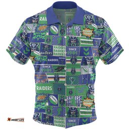 Canberra Raiders Hawaiian Shirt - Team Of Us Die Hard Fan Supporters Comic Style