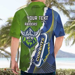 Personalised Cowboys And Raiders Rugby Hawaiian Shirt Sporty Version