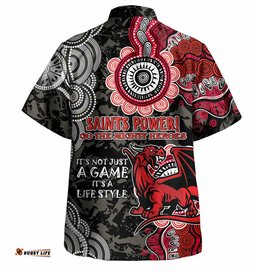 Australia Illawarra and St George Custom Hawaiian Shirt Red White Forever Shirt