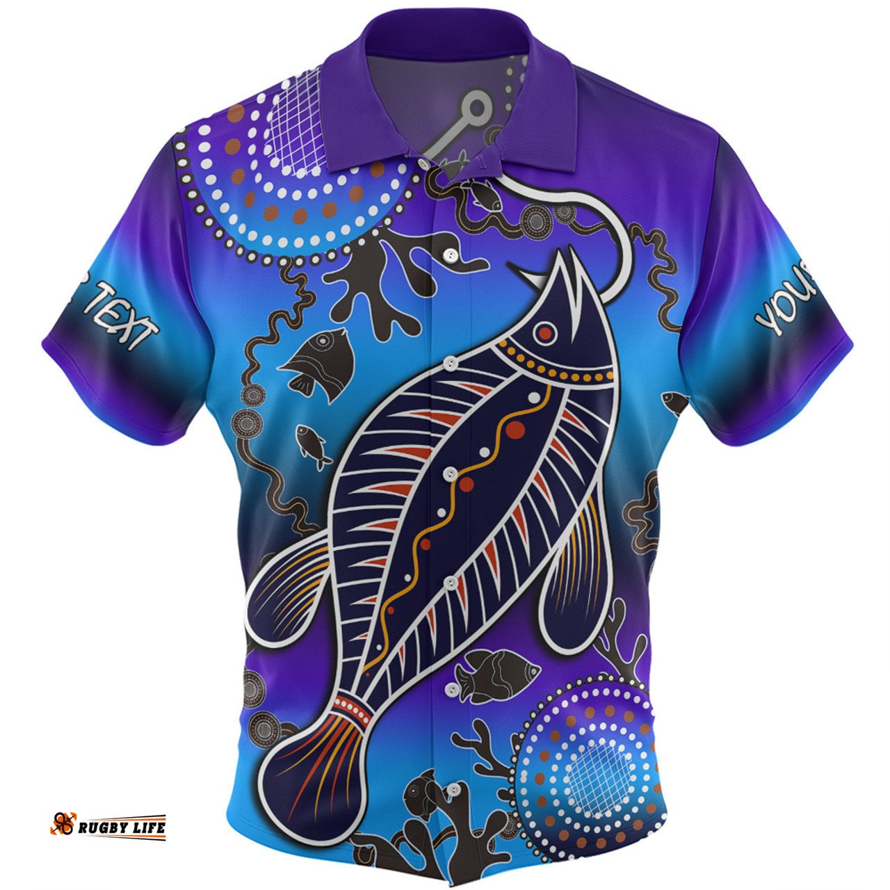 Australia Fishing Aboriginal Fishing Custom Hawaiian Shirt - Hooked On Fishing With Aboriginal Patterns Hawaiian Shirt