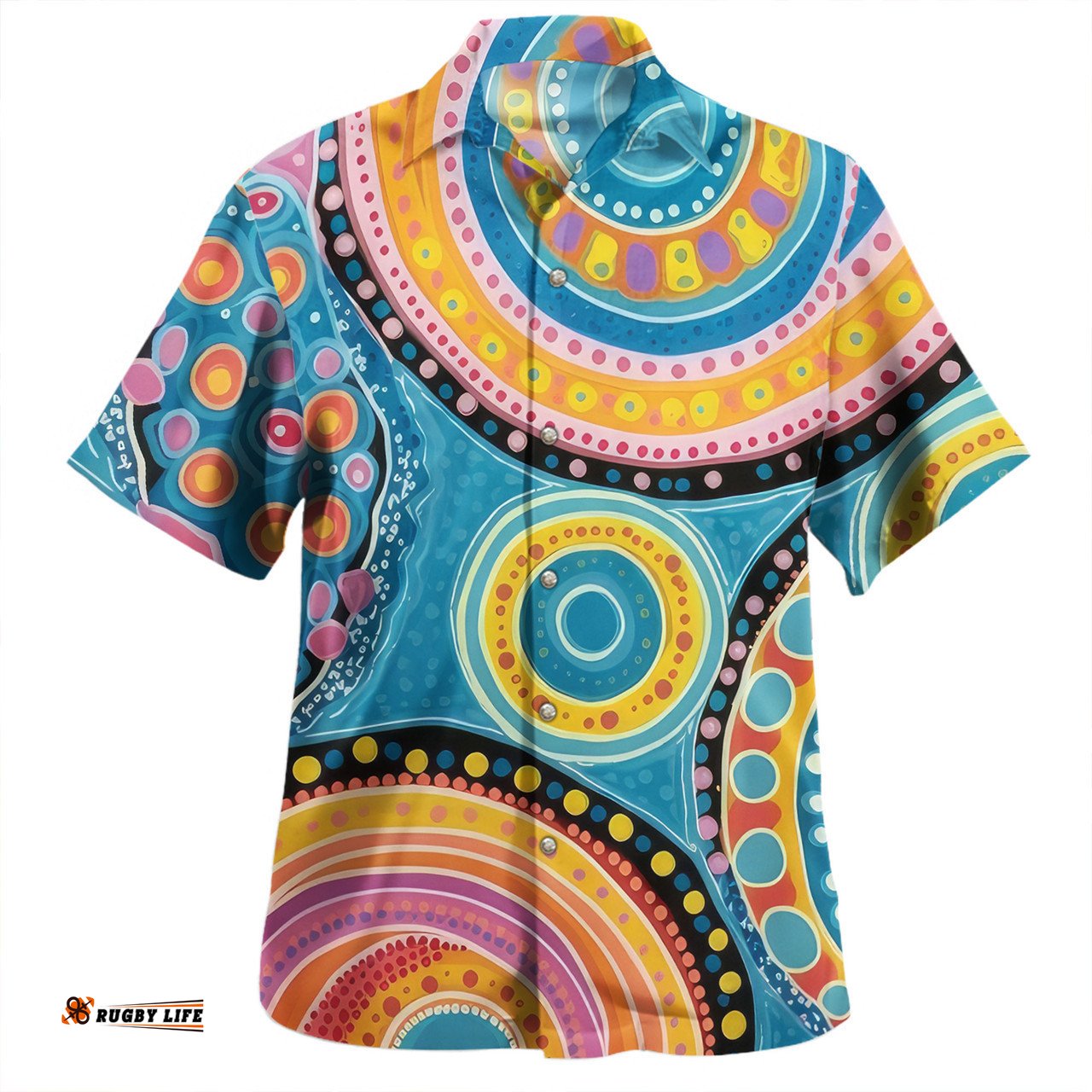 Australia Aboriginal Hawaiian Shirt - Dots Art And Colorful Pattern Hawaiian Shirt