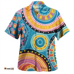 Australia Aboriginal Hawaiian Shirt - Dots Art And Colorful Pattern Hawaiian Shirt
