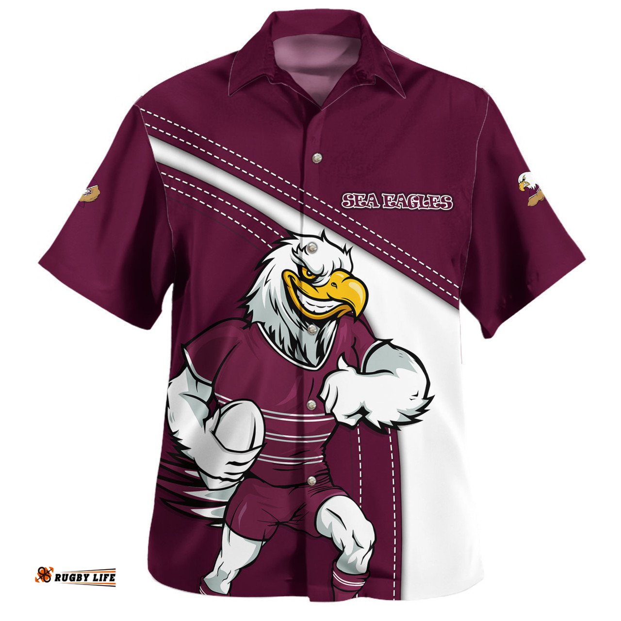 Manly Warringah Sea Eagles Hawaiian Shirt Custom Team Of Us Die Hard Fan Supporters