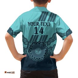 Custom Australia Matildas Hawaiian Shirt Aussie Aboriginal Turquoise Version