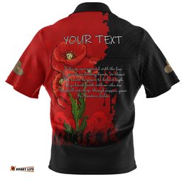 Australia Anzac Day Custom Hawaiian Shirt - Australian And New Zealand Warriorsers In Flanders Fields Poppy Flowers Hawaiian Shirt