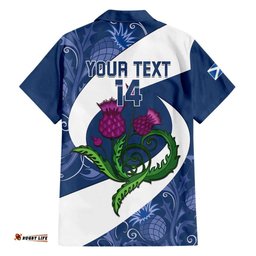 Custom Scotland Rugby Hawaiian Shirt 2024 Go Champions Scottish Thistles