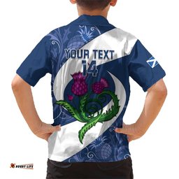 Custom Scotland Rugby Hawaiian Shirt 2024 Go Champions Scottish Thistles