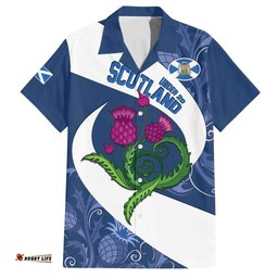 Custom Scotland Rugby Hawaiian Shirt 2024 Go Champions Scottish Thistles