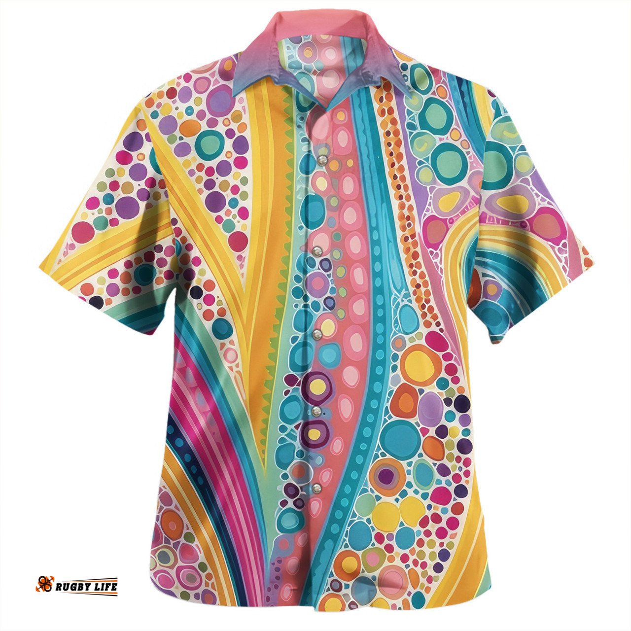 Australia Aboriginal Hawaiian Shirt - Aboriginal Colourful Dots Inspired Hawaiian Shirt
