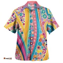 Australia Aboriginal Hawaiian Shirt - Aboriginal Colourful Dots Inspired Hawaiian Shirt
