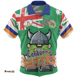 Canberra Raiders Hawaiian Shirt - Happy Australia Day We Are One And Free