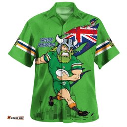 Canberra Raiders Hawaiian Shirt Custom For Die Hard Fan Australia Flag Scratch Style