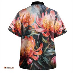 Australia Waratah Hawaiian Shirt - Waratah Oil Painting Abstract Ver2 Hawaiian Shirt