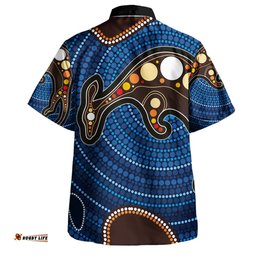 Australia Aboriginal Inspired Hawaiian Shirt - Aboriginal Kangaroo Art Hawaiian Shirt