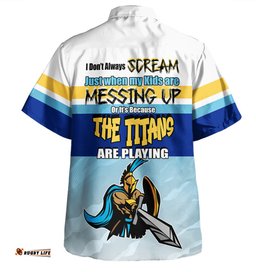 Gold Coast Titans Mother's Day Hawaiian Shirt - Screaming Mom and Crazy Fan