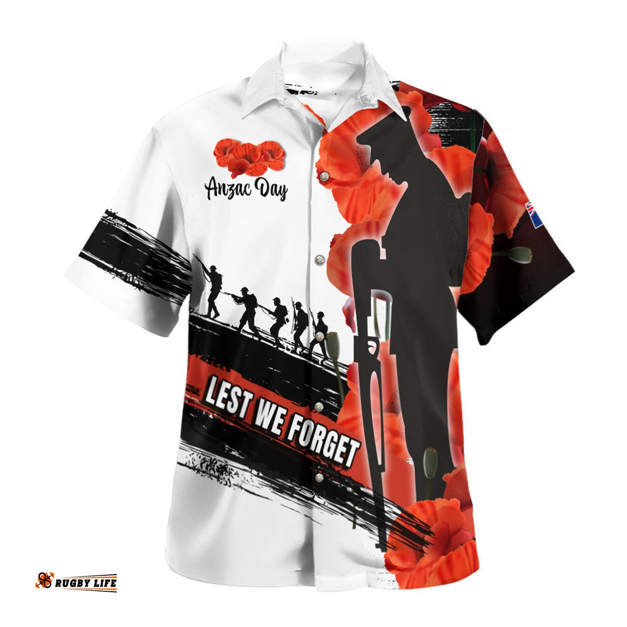 Australia Hawaiian Shirt - Custom Anzac Day Special Style ( Ver 2 )